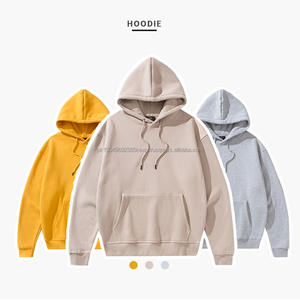 Venta al por mayor sudaderas con capucha logotipo personalizado de alta calidad polar de manga suelta Sudadera con capucha unisex - Product Image 5