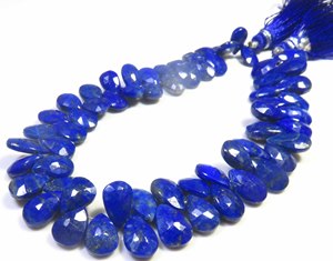 Cuentas de Piedra Preciosa Azul Lapislázuli Natural Perforadas Lateralmente, Corte Pera Facetado de 8-10mm, Hilo de 8 Pulgadas, DIY, Grado Superior, 100% Color Natural - Product Image 4