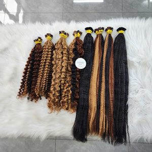 Extensiones de Cabello Vietnamita Virgen con Textura Rizada, Punta Plana, 100% Cabello Humano, Suave, Sin Enredos, Todos los Colores, Doble Trama, GUGU Hair - Product Image 3