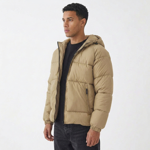 Chaqueta Acolchada para Hombre de Marca Privada, Abrigo de Invierno con Capucha, Acolchado Grueso y Aislante, Ropa Casual de Calle para Exteriores - Product Image 1