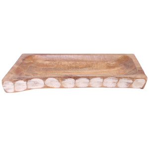 Bandeja de Servir de Madera ST-021 |   Bandeja Decorativa de Madera Hecha a Mano en India - Product Image 1