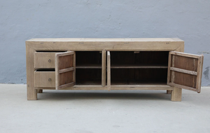 Handmade Rustic Solid Wood Living Room & Bedroom <b>Cabinet</b> <b>with</b> 2 <b>Drawers</b> and 3 Doors Modern <b>Storage</b> Furniture for Home Use - Product Image 2
