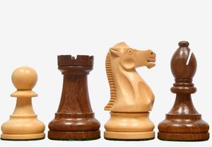 Elegantes piezas de ajedrez de torneo estadounidenses Staunton 4.1 con peso, de madera de Sheesham y Boxwood, al mejor precio. - Product Image 5