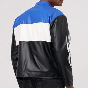 OEM Custom Embroidery Patch Genuine Cow Skin Leather <b>Racing</b> <b>Jacket</b> for Men Street Style Motorcycle <b>Jacket</b> with Letter Pattern - Product Image 2
