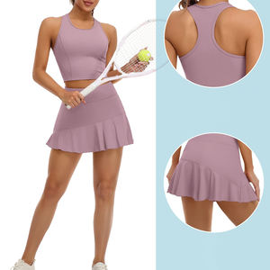 Conjunto de Tenis para Mujer de Secado Rápido y Alta Calidad, Color Sólido, Ligero, Transpirable, Ropa Deportiva Más Vendida - Product Image 5