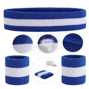 <b>Sports</b> <b>Headband</b> Wristband Set for Men Women Sweat Absorbent Gym Fitness Bands Cotton Sweat <b>Headband</b> - Product Image 3