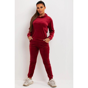 Ensemble de survêtement en velours personnalisé pour femmes |   Sweat-shirt et pantalon de jogging en velours de qualité supérieure |   Fabricant de vêtements de sport en gros, OEM, ODM, marque privée - Product Image 3