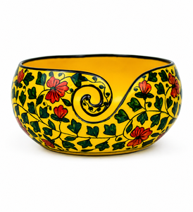 Ensemble de crochets et aiguilles à tricoter en bois peints à la main, multicolores, motif floral, qualité supérieure, faits à la main - Product Image 1