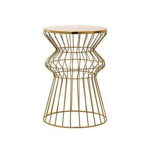 Table d'appoint moderne en métal, design élégant et nouveau, table d'appoint ronde avec plateau en verre trempé pour la décoration du salon - Product Image 5