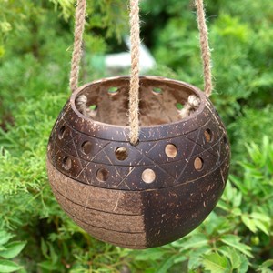 Maceta de cáscara de coco al mejor precio para plantas de interior y exterior, macetas naturales de coco, soporte para plantas. - Product Image 1