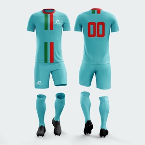 2025 Latest Designed Soccer Uniforms for Adult Custom <b>Heat</b>-Transfer Printed Short Sleeve Football Wear Quick Dry Front Low MOQ - Product Image 1