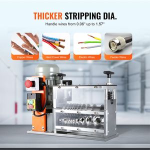 Spellatura Cavi Automatica Elettrica Motorizzata per Riciclo Rifiuti Metallici, per Cavi da 0.06-1.57FT, 750W, 98ft/min - Product Image 4