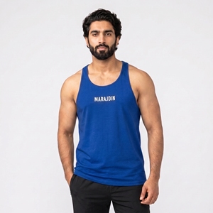 Custom Logo <b>Mens</b> Gym <b>Singlet</b> Cotton Breathable Workout Tank Top Sleeveless Athletic Fitness Vest High Quality Bodybuilding Shirt - Product Image 6