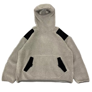 OEM logotipo personalizado mullido polar color bloque bolsillo pesado invierno patchwork hombres con ojos agujeros cálido sólido Sherpa Sudadera con capucha - Product Image 2