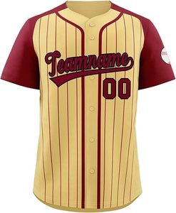 Camisetas de Béisbol Personalizadas con Estilo de Cepillado, Camiseta de Equipo con Botones Completos, Camisetas Deportivas con Nombre y Número Bordados - Product Image 3