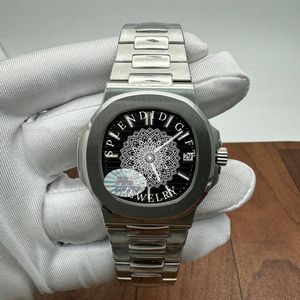 Reloj de Lujo de Cuarzo para Hombre, con Moissanita, Caja Cuadrada Plateada de 28 mm, Movimiento Analógico ETA, Cristal de Zafiro, Cierre Oculto - Product Image 5