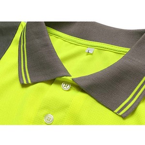 Polo de sécurité haute visibilité réfléchissant, respirant, séchage rapide, uniforme de travail, vêtements de chantier, travaux routiers, t-shirt haute visibilité pour hommes - Product Image 3