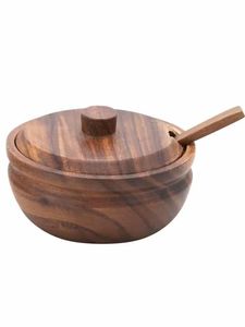 Cuencos de madera de acacia para cocina, fiestas, comida, frutas, cuenco moderno ecológico de madera de acacia, cuenco artesanal para ensalada para bodas, sin recubrimiento. - Product Image 5