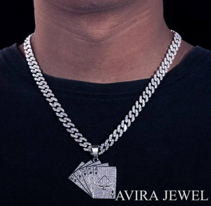 Pendentif Hip Hop en Argent Sterling 925 Plaqué Or Rose avec Moissanite Véritable, Breloque Unisexe Sans Nickel et Sans Plomb, 15g, Idéal pour les Soirées - Product Image 5