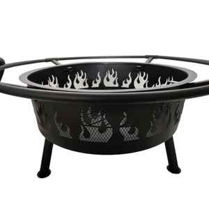 Brasero de Metal para Exteriores, Brasero de Leña para Patio, Jardín, Calentador de Jardín con Diseño de Llama Decorativa - Product Image 1