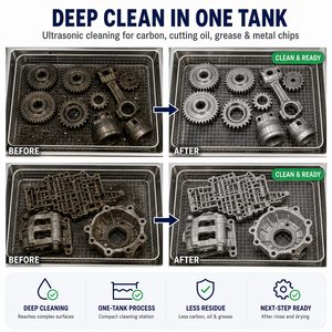 Nettoyeur à ultrasons industriel 28kHz 1500W pour pièces automobiles, dégraissage de carburateurs et roulements, <span class=keywords><strong>machine</strong></span> de nettoyage de moteur à ultrasons - Product Image 4
