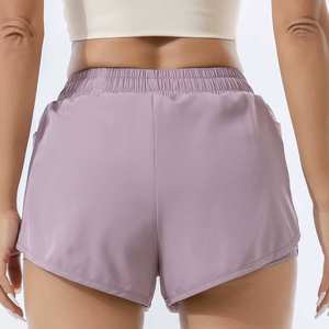 Short de sport à séchage rapide pour femme, double couche, taille élastique, idéal pour la course, le yoga, l'entraînement actif et le cyclisme en extérieur, vente en gros 2026 - Product Image 4