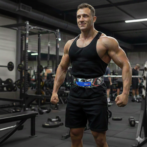 Ceinture de musculation en cuir Rexfit Sports Wholesale pour l'entraînement en force et la musculation avec boucle à levier - Product Image 2