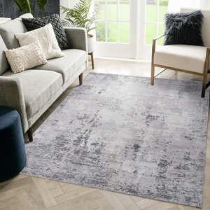 Juego de Alfombras LOOM LUXE Collection 5X7 en Color Marfil/Arena/Abstracto, Antideslizantes, Resistentes a las Manchas, para Hogar, Oficina, Sala de Estar y Dormitorio - Product Image 1