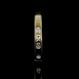 Anillo de Oro Amarillo de 18K con Diamante Cultivado en Laboratorio con Corte Esmeralda de 0.5 CT, Certificado por IGI, Clásico, Estilo Gypsy, para Boda - Product Image 2