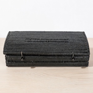 High quality afternoon tea box natural rattan caddy <b>boxes</b> wholesale handmade basket <b>with</b> <b>lid</b> - Product Image 1