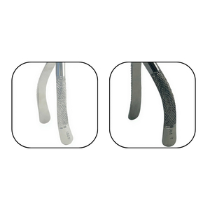 Ensemble de forceps d'extraction dentaire universels pour dents supérieures et inférieures, en acier inoxydable, avec poignée moletée - Product Image 3