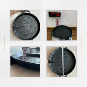 Plancha de aluminio de alta calidad, sartén redonda plegable, plancha personalizada al por mayor - Product Image 6