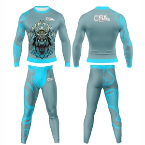 Nouvelle Collection 2026 : Tenue de Compression Homme à Impression par Sublimation – Rashguard et Legging MMA Respirants, Écologiques et de Qualité Supérieure - Product Image 1