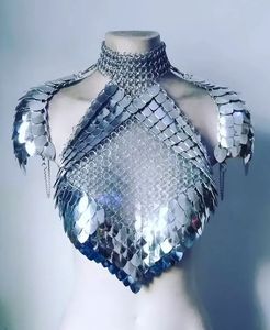 Armadura de malla metálica auténtica de fabricante confiable, conjunto completo superior para mujeres, para disfraz medieval y uso. - Product Image 6