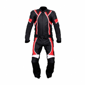 Customised Leather Windproof Breathable Plus Size Unisex Full Sleeve All Seasons Motorbike Suit - Product Image 1