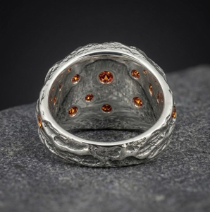 Handmade Solid Vintage 925 Sterling <b>Silver</b> <b>Men's</b> Signet <b>Ring</b> With Multi Cubic Zirconia Gift <b>For</b> Him Everyday Wear Fine Jewelry - Product Image 2