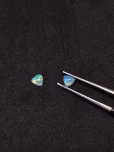 Natural Ethiopian Rainbow Opal 4MM Trillion Cut Best Quality Gemstone for Jewelry Making - Product Image 4