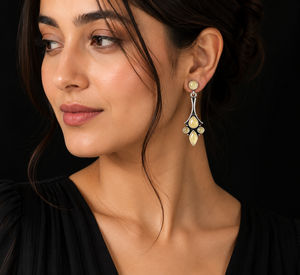 Wholesale Multicolor Gemstone Dangle Drop <b>Earrings</b> | <b>Red</b> Green Blue Statement <b>Earrings</b> for Women | Fashion Jewelry - Product Image 2