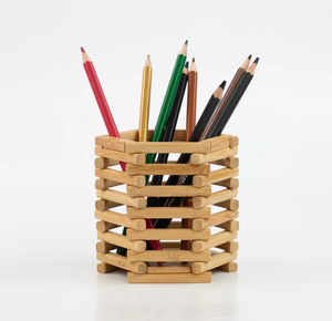 Solid Wood Pen Holder Personalized <b>Creative</b> Rustic Wooden Pen Holder Desktop Storage Rack Wholesale Price - Product Image 6