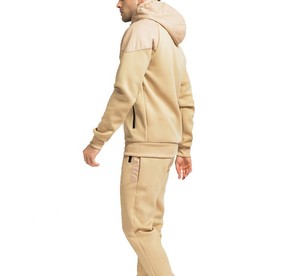 Services OEM en gros : Survêtement homme personnalisé avec logo, collection automne-hiver, décontracté, à capuche, en polaire légère, avec fermeture éclair, polyester/coton - Product Image 5