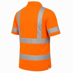 Camiseta de Trabajo de Alta Visibilidad con Logotipo Personalizado, Manga Corta, Reflectante, Color Sólido, Camiseta de Trabajo Reflectante Personalizada - Product Image 4