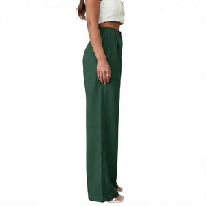 New Regular Women's Breathable Lightweight Relaxed Fit Everyday Trousers Fit Women's High Waist Straight Leg Casual - Product Image 3