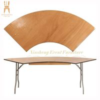 Table de pique-nique extérieure pliable en forme de serpent serpentin en bois avec design contemporain pour banquet et mariage