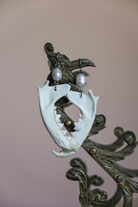 Pendientes de Hueso de Marta con Perlas Auténticas, Joyería Ecológica Hecha a Mano, Artesanía Natural para Regalos Empresariales - Product Image 3