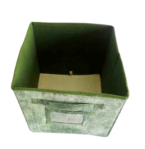 Wholesale <b>Canvas</b> Printed Cotton Fabric Storage <b>Box</b> Nice Dustbin for Offices Homes Stitched Card Board Green Life Shopping Bags - Product Image 1