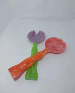 ช้อนเสิร์ฟเรซิ่นทำมือสุดหรู TCE ใช้ซ้ำได้ ของตกแต่งบนโต๊ะอาหาร ปรับแต่งได้ เหมาะสำหรับใช้ในบ้าน รับประทานอาหาร ของขวัญ โรงแรม คาเฟ่ - Product Image 6