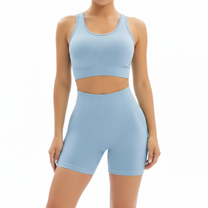 Leggings de Cintura Alta con Cinturón Elástico, Shorts de Yoga Transpirables de Secado Rápido, Color Sólido, Spandex/Nylon, VARSITY SPORTS - Product Image 2