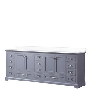 Dark Grey 84 In. W X 22 In. D Double Bath <b>Vanity</b> with White Quartz Top <b>Bathroom</b> <b>Vanities</b> - Product Image 4