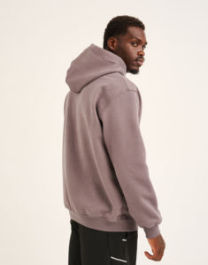 Sudadera de punto para hombre, forrada, de color sólido, corte holgado, 100% algodón, informal, para otoño, con bolsillos, transpirable, con capucha. - Product Image 5