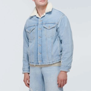 Men's Slim High Street Fashion Denim Jacket <b>Stand</b> Collar Waterproof Eco-Friendly Outerwear Plus Sizes Winter Jacket - Product Image 4